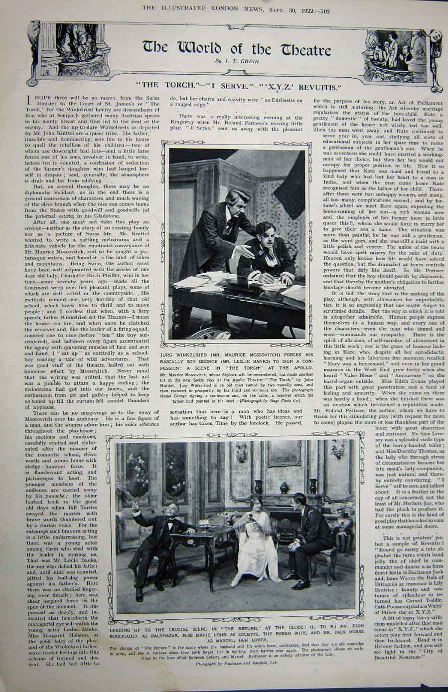 Antique Old Print 1922 Eclipse Moon Sun Theatre Winkelried Balthazar Lohr 20th