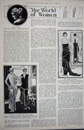 Original Old Vintage Print 1922 Black White Scotch Whisky Womens Fashion Gowns