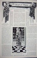 Old Vintage Print 1922 Womens Fashion Stole Fur Store Nelson Trafalgar 20th