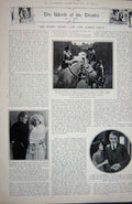 Old Vintage Print 1922 Theatre Scala Womens Fashion Chiffon Velvet Coat 20th