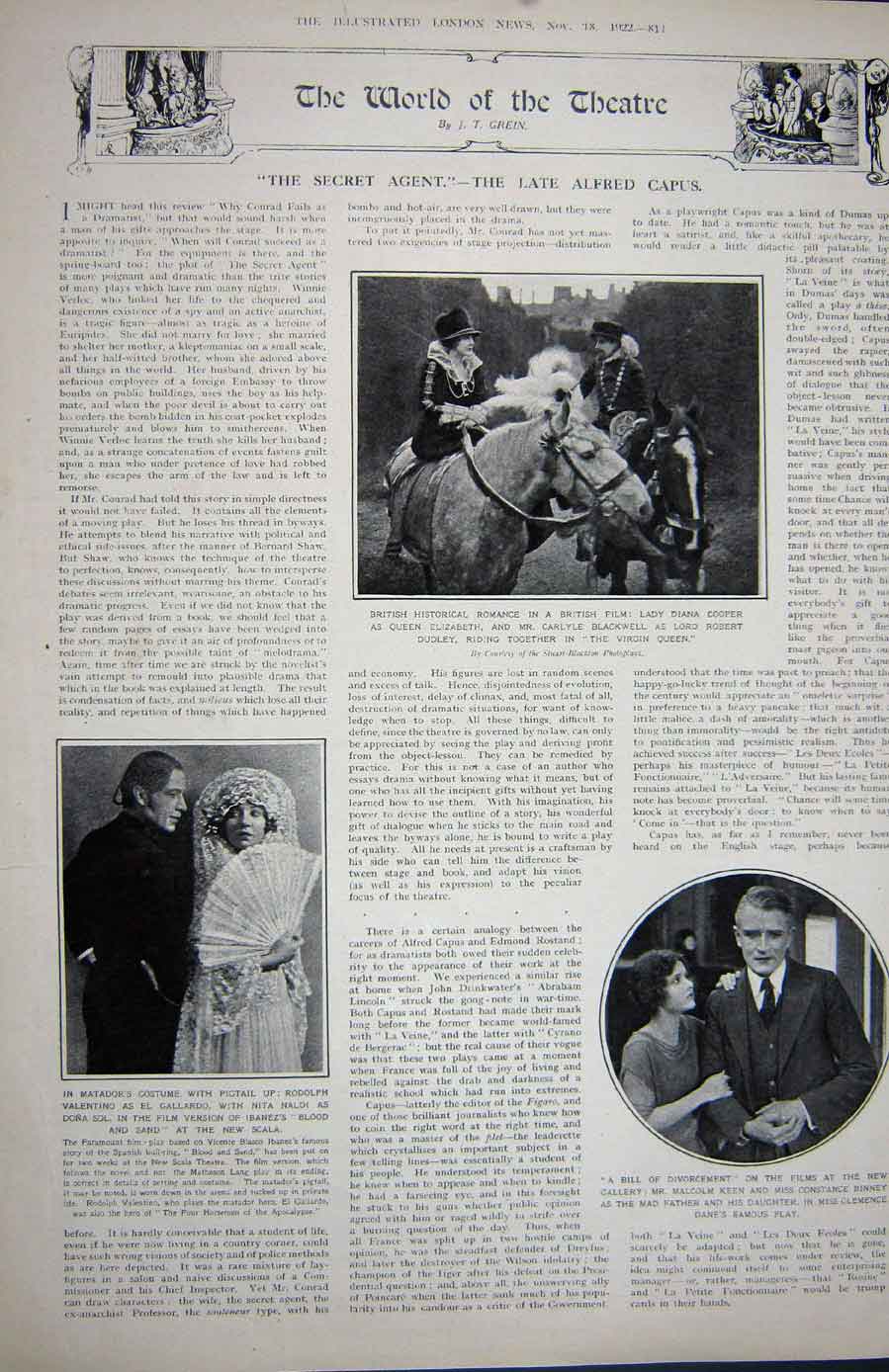 Old Vintage Print 1922 Theatre Scala Womens Fashion Chiffon Velvet Coat 20th