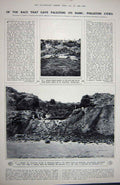 Old Vintage Print 1922 Philistine Esdud Dagon Askalon Temple Gaza Samson 20th