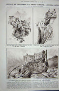 Original Old Vintage Print 1922 London Vegetable Market Covent Riviera Castle