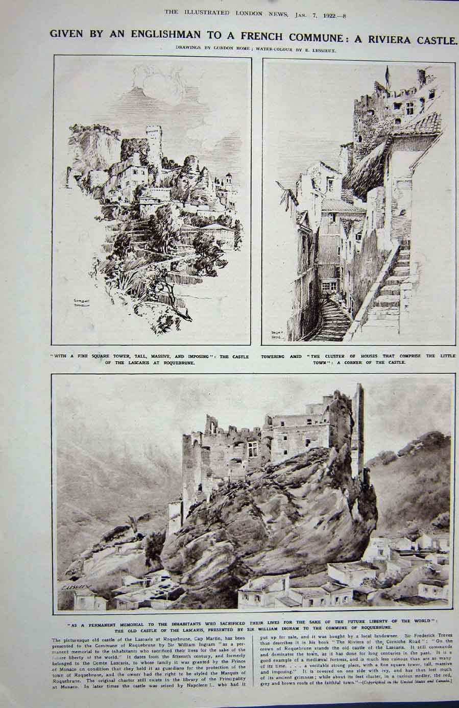 Original Old Vintage Print 1922 London Vegetable Market Covent Riviera Castle