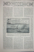 Original Old Vintage Print 1922 Waterfall Tivoli Grotto Sibyl Submarine German