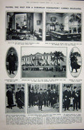 Original Old Vintage Print 1922 Peru GOrnaments Cannes Yacht Club Briand Law