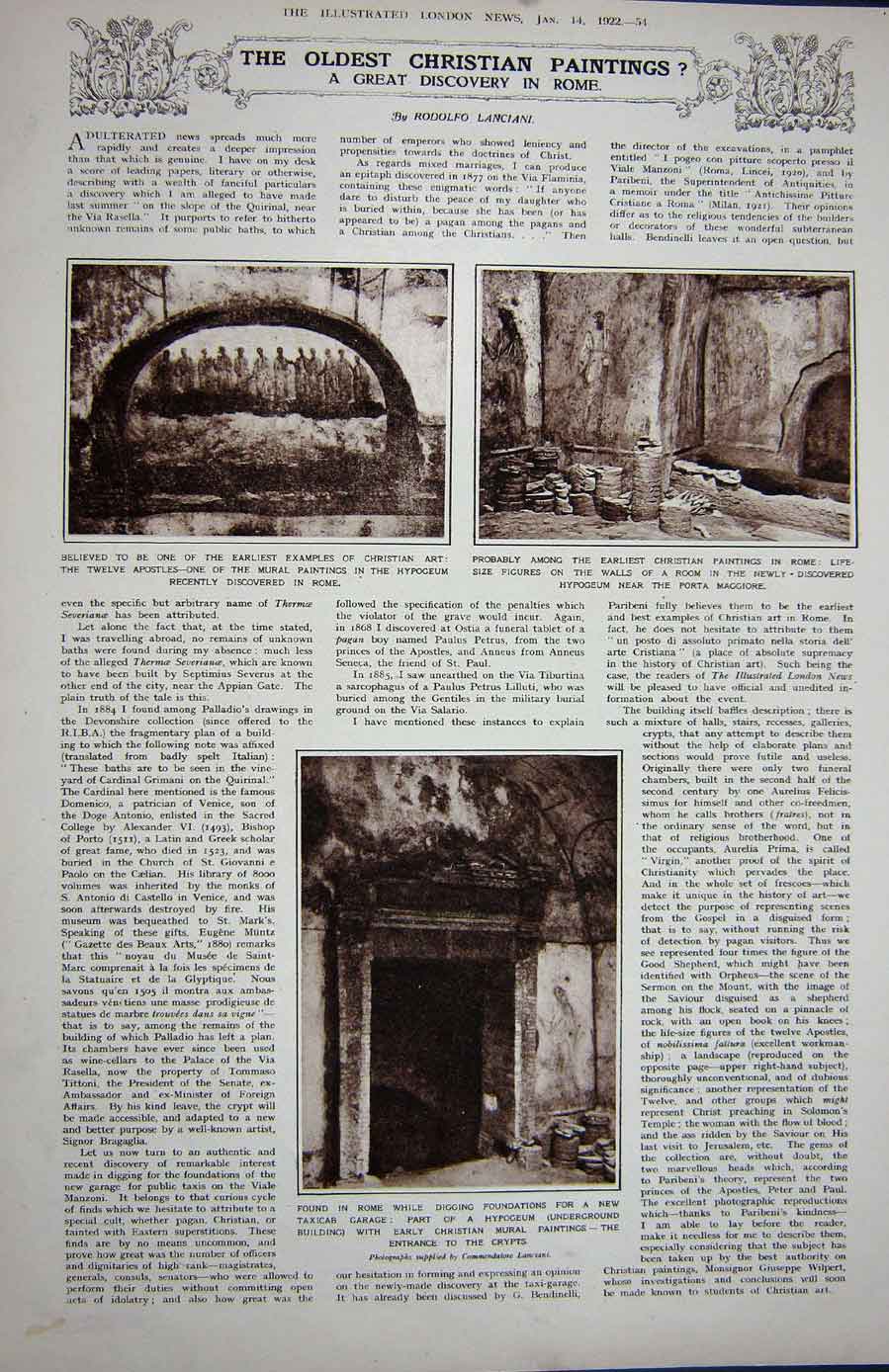 Original Old Vintage Print 1922 Arthur Balfour British Statesman Rome Maggiore
