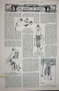 Original Old Vintage Print 1922 Submarine Under-Sea Basalt Coral Women Fashion