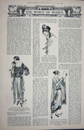 Antique Old Print 1922 Marble India Tombs Agra Jehan Mogul Womens Fashion 20th