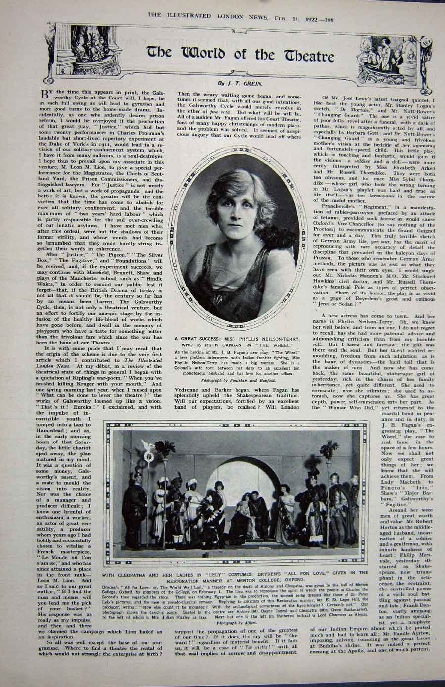 Original Old Vintage Print 1922 Instrument Fog-Testing Croydon Theatre Phyllis