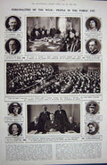 Antique Old Print 1922 King Alexander Yugo-Slavia Princess Marie Election 20th