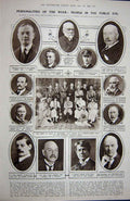 Old Vintage Print 1922 Princess Mary Kheddah Pope Pius Prince Wales Bell 20th