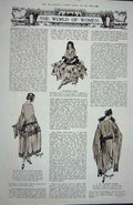 Old Vintage Print 1922 Buchanan'S Scotch Whisky Womens Fashion Costume 20th