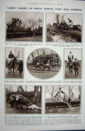 Original Old Vintage Print 1922 Malta Megalithic Sculpture Hal-Tarixien Horses