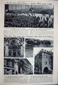 Original Old Vintage Print 1922 Varsity Golf Sport Eton Knight Oxford Ireland