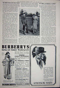 Old Vintage Print 1922 Buchanan'S Scotch Whisky Stetson Hats Burberrys 20th