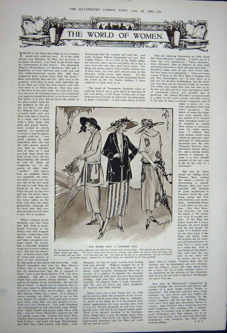 Antique Old Print 1922 Gouraud Castle Zahyoun Obelisk Syria Women Fashion 20th