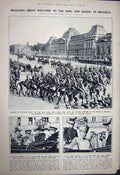 Old Vintage Print 1922 Women Bar Williams Ashworth Belgium King George 20th