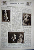 Old Vintage Print 1922 Temple Statue Lincoln Washington Theatre Guitry 20th