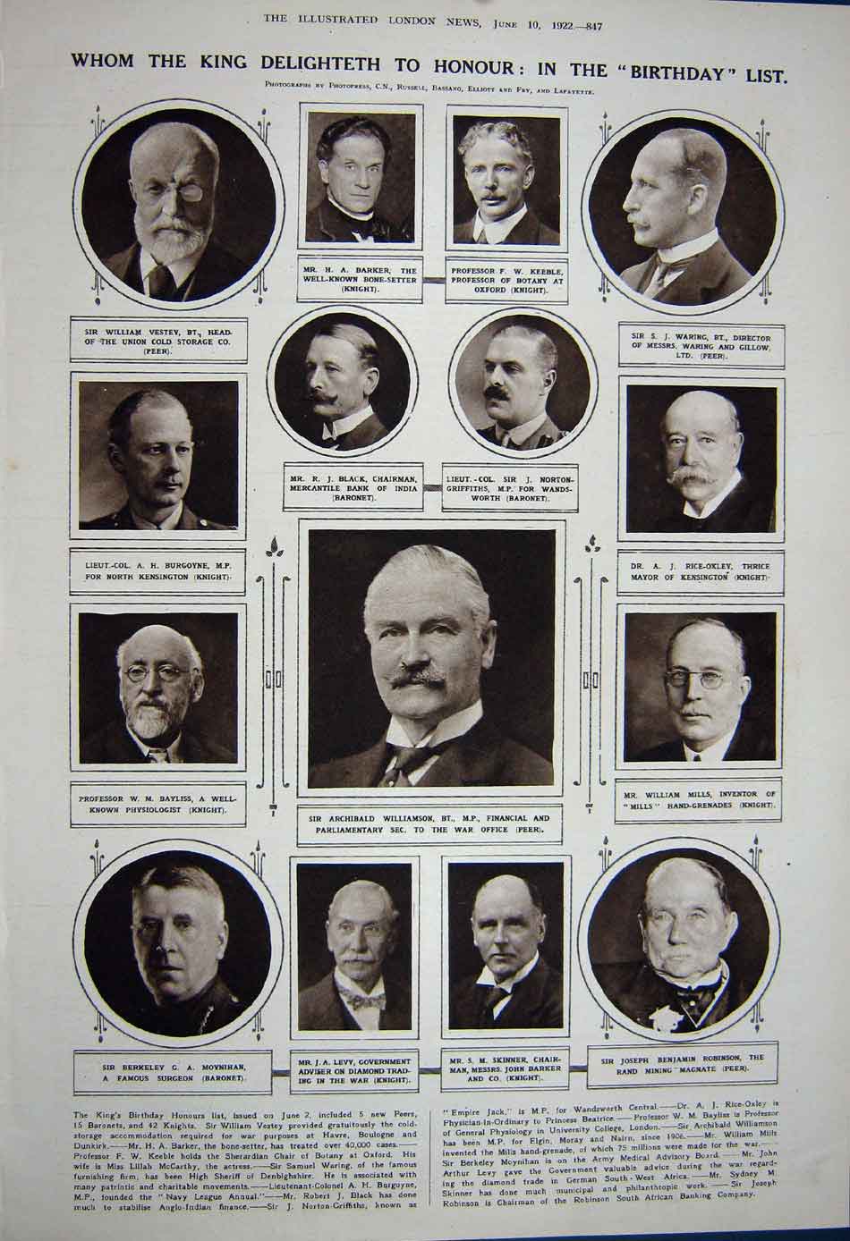 Antique Old Print 1922 Antarctic Explorer Pandora Ship Skinner Knight Men 20th