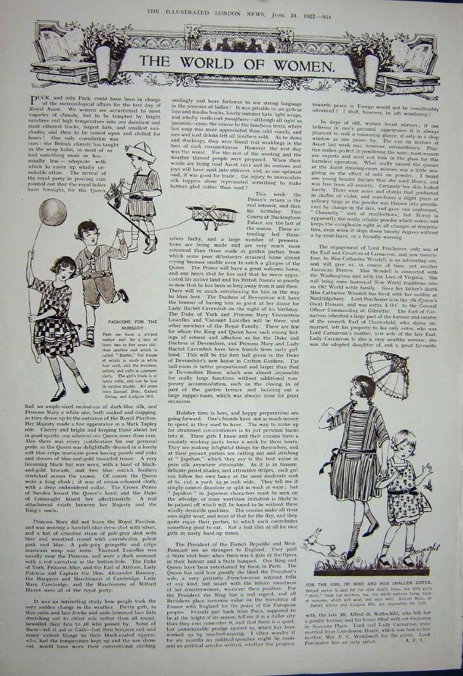 Original Old Vintage Print 1922 Mount Olives Jericho Bethany Childrens Fashion