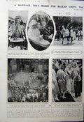 Old Vintage Print 1922 Meteorological Weather Wedding Duke Roumania King 20th