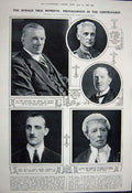 Original Old Vintage Print 1922 George'S Hall Windsor Irish Siers Craig Avory