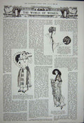 Old Vintage Print 1922 Womens Fashion Frock Dress Crinoline Bonnet Dolly 20th