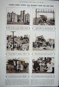 Old Vintage Print 1922 Cricket Lords Sport Renshaw University Veterinary 20th
