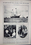 Original Old Vintage Print 1922 War Ypres Siers Collins Ireland Victoria Ship