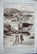 Old Vintage Print 1922 Ship Oxy-Acetylene Blowpipe Cinematography Marine 20th