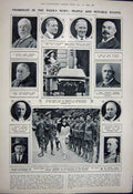 Antique Old Print 1922 Aeroplanes Portsmouth Edinburgh Lord Princess Main 20th