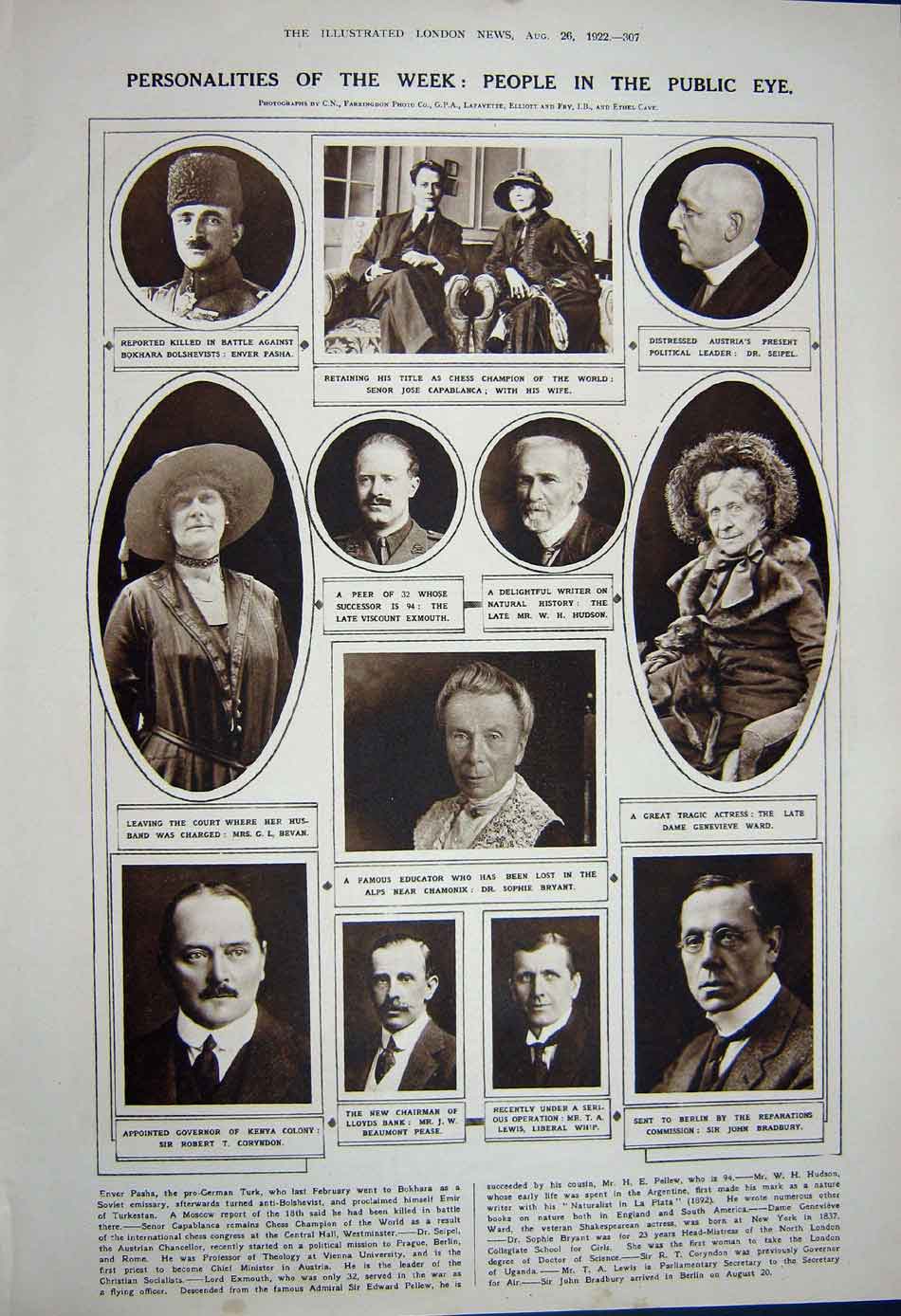 Old Vintage Print 1922 King Scotland Guard Ballater Aberlour Bryant Men 20th