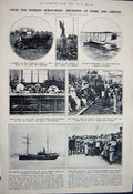 Antique Old Print 1922 Sultan Turkey Aberdeen University Ship Tsar Persia 20th