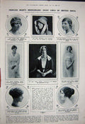 Old Vintage Print 1922 Princess Mary Bridesmaid Lady Thynee Doris Diana 20th