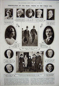 Old Vintage Print 1922 Men Joseph Cook Gibson Duke York Wintour John Kirk 20th