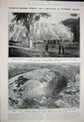 Original Old Vintage Print 1922 Mineral Springs Hammam-Meskutin Algeria Georgia