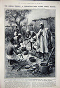 Original Old Vintage Print 1922 Borgia Poison Soudanese Blacks Darts Arrows