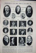 Original Old Vintage Print 1922 Men Sherrington Waller Ryall Osborne Cosgrave