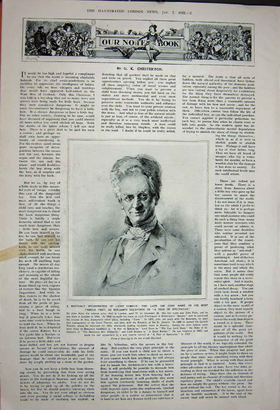 Old Vintage Print 1922 Dail Eireann Treaty Valera Yarmouth Ww1 Memorial 20th