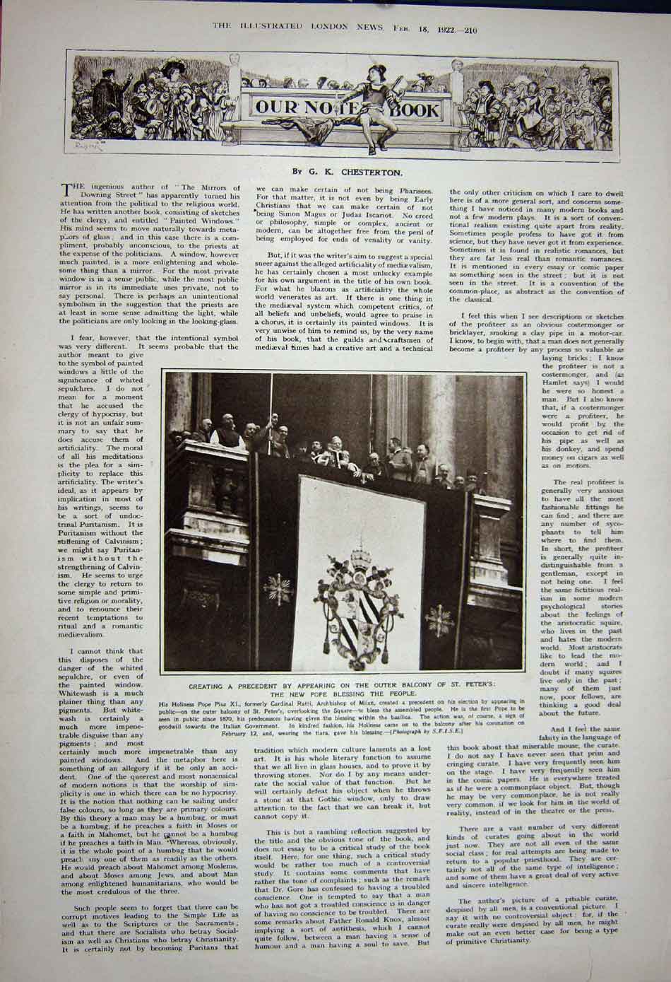 Old Vintage Print 1922 Humming Bird Teaspoon Pope St Peter'S Cathedral 20th