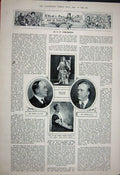 Original Old Vintage Print 1922 Robert Horne Chancellor Thornton Allin Arden