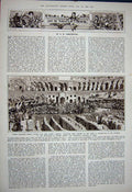 Original Old Vintage Print 1922 Wedding Alexander Marie Roumania Coliseum Rome