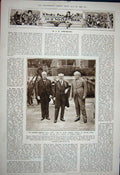 Original Old Vintage Print 1922 Prince Wales Lord Mountbatten Costume Poincare