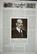 Old Vintage Print 1922 Widow Henry Wilson Marshal Foch Paul'S Rathenau 20th