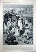 Old Vintage Print 1923 Musical Opera Family Children Radiotelephony Toys 20th