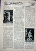 Original Old Vintage Print 1923 Sarah Bernhardt Tomb Sport Lama Oracle Padme