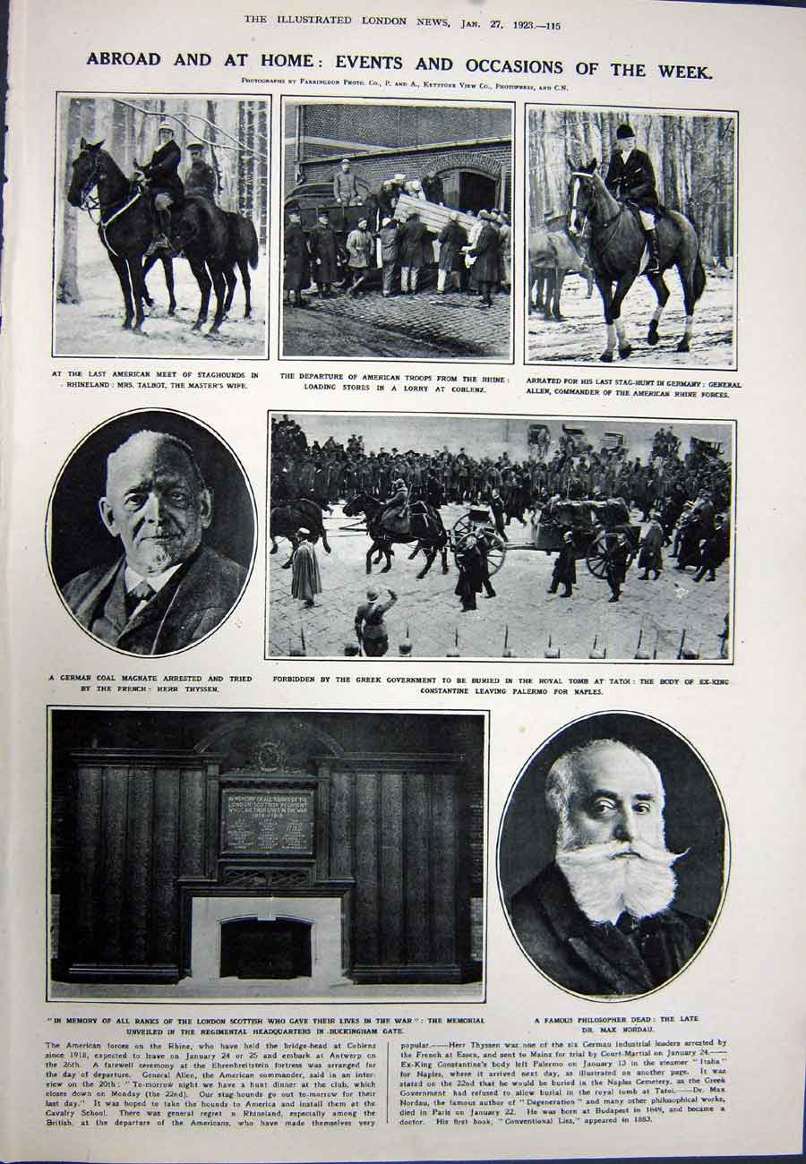 Old Vintage Print 1923 Sahara Desert Hoggar Citroen Cars Nordnau Allen 20th