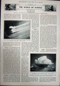 Original Old Vintage Print 1923 Versailles Statue Ruins France Cumulus Clouds