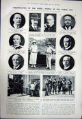 Antique Old Print 1923 Princess Yolanda Savoy Bagwell Tennis Cavan Kjroki 20th